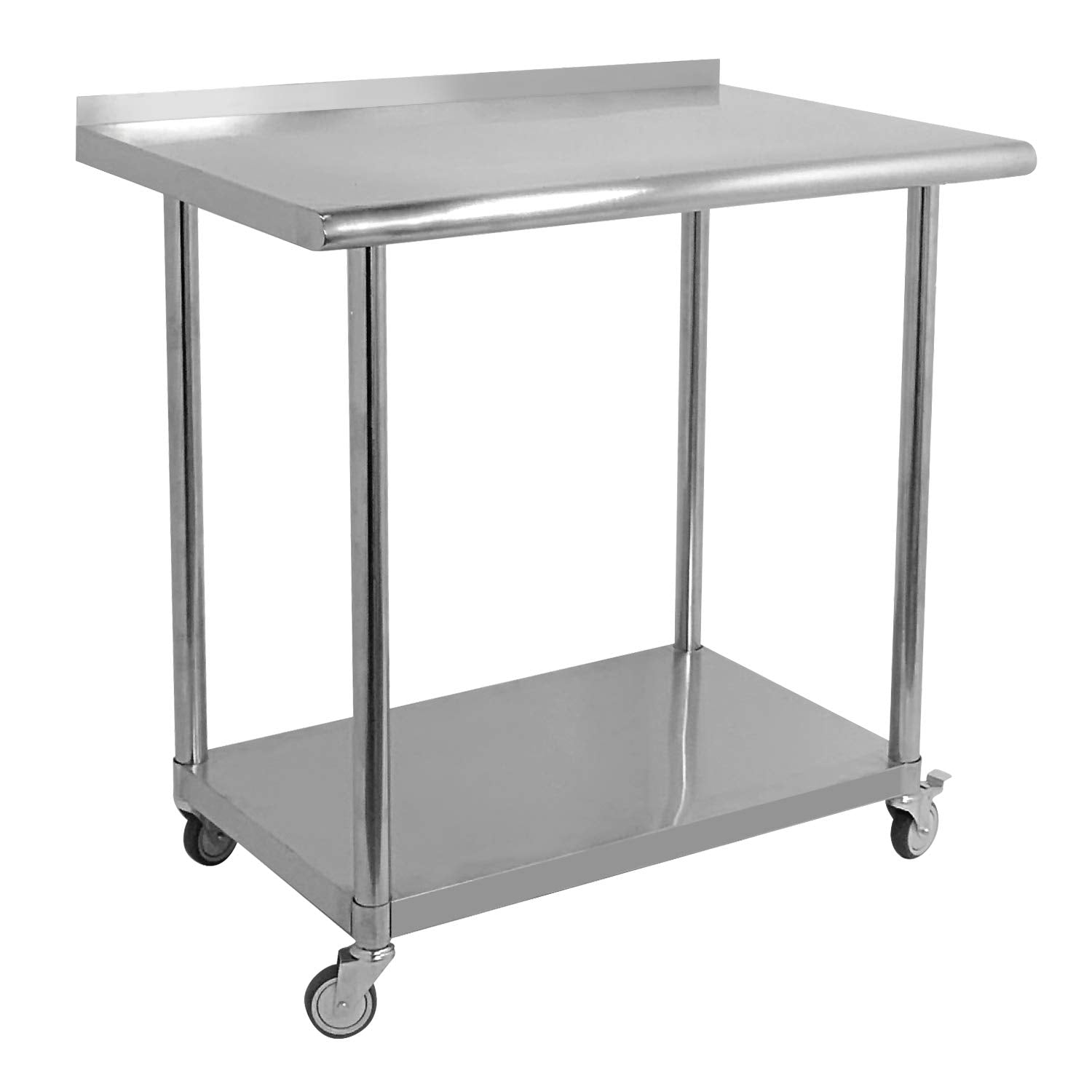 Stainless Steel Work Table with Casters B355142