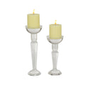 Clear Wood Candle Holder (Set of 2) B913