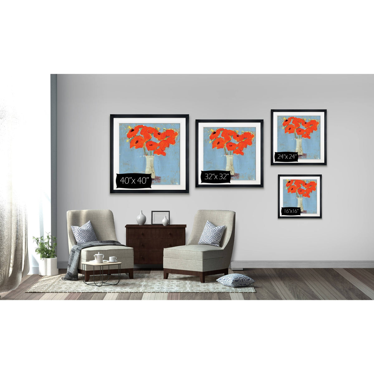 Framed Giclee Print 38x38 T89193