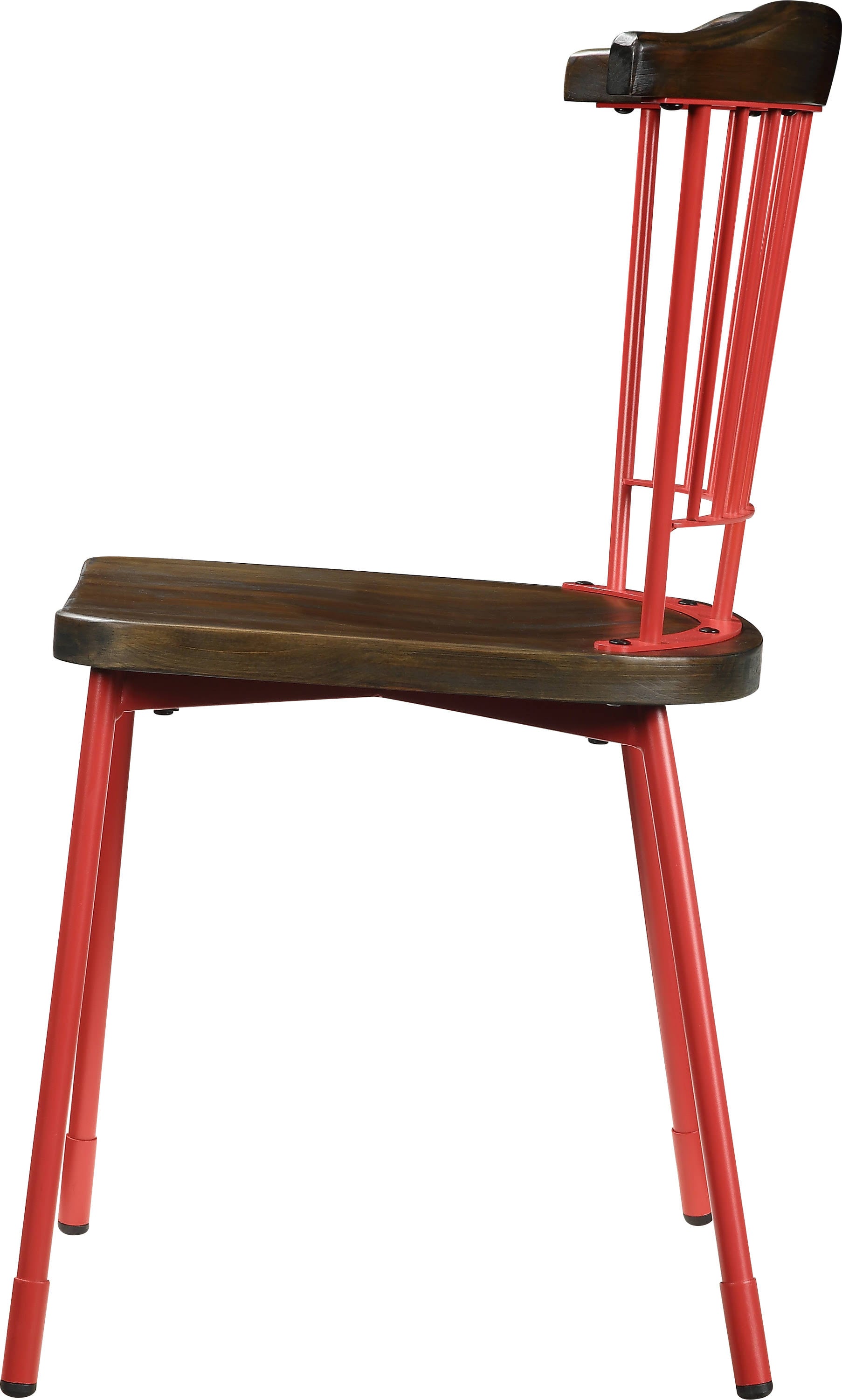 Red & Brown Oak Side Chair Set of 2 E138824
