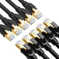 CAT8 Ethernet Cable 15ft 10 Pack Black SFTP 26AWG Gold Plated RJ45 Connector N367