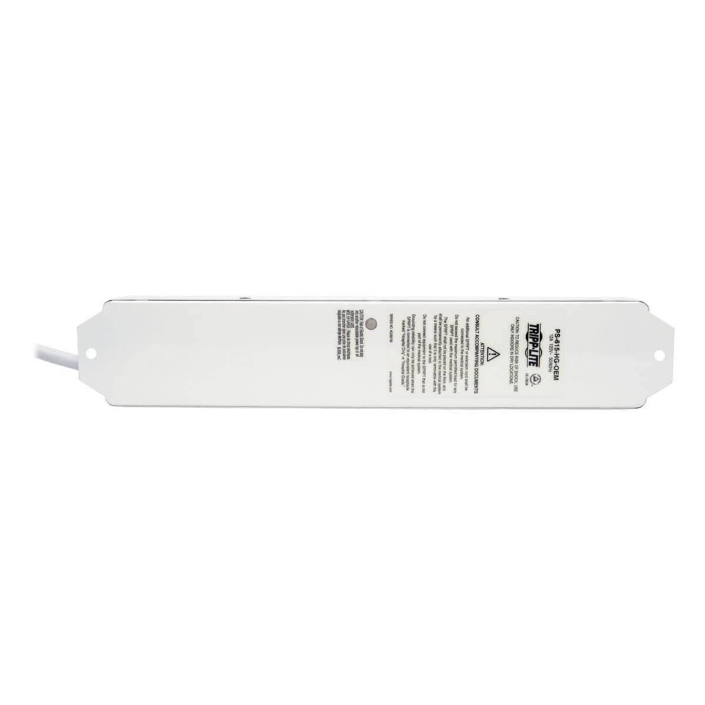 Medical-Grade Power Strip 6 15A Hospital-Grade Outlets 15ft. Cord L7653