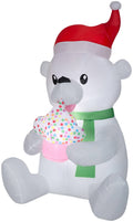 Animated Polar Bear Inflatable with Cupcake G88729