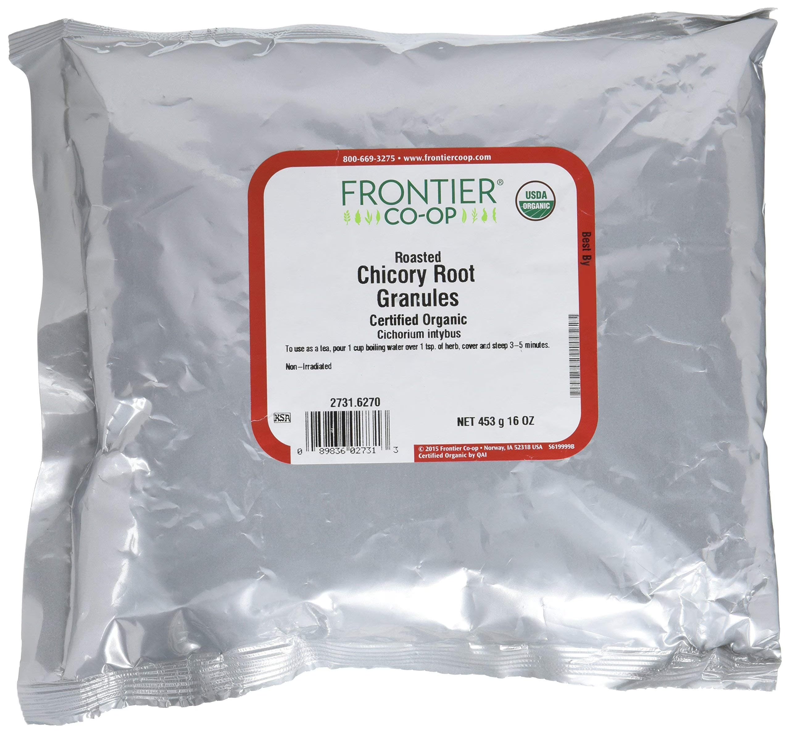 Organic Roasted Chicory Root Granules 1lb Pack of 2 Z98768