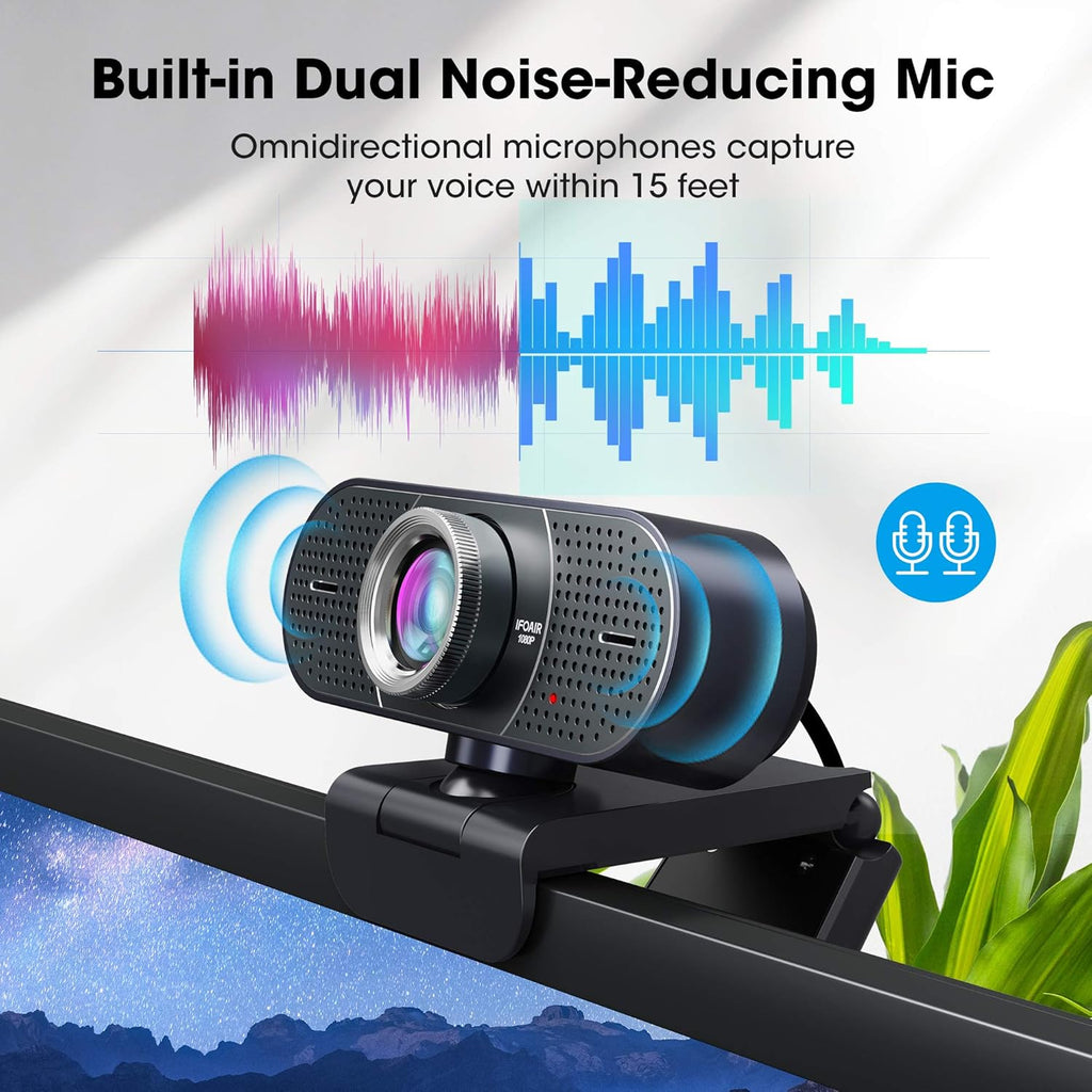 1080P Webcam with Microphone USB, 120° Wide View U330503