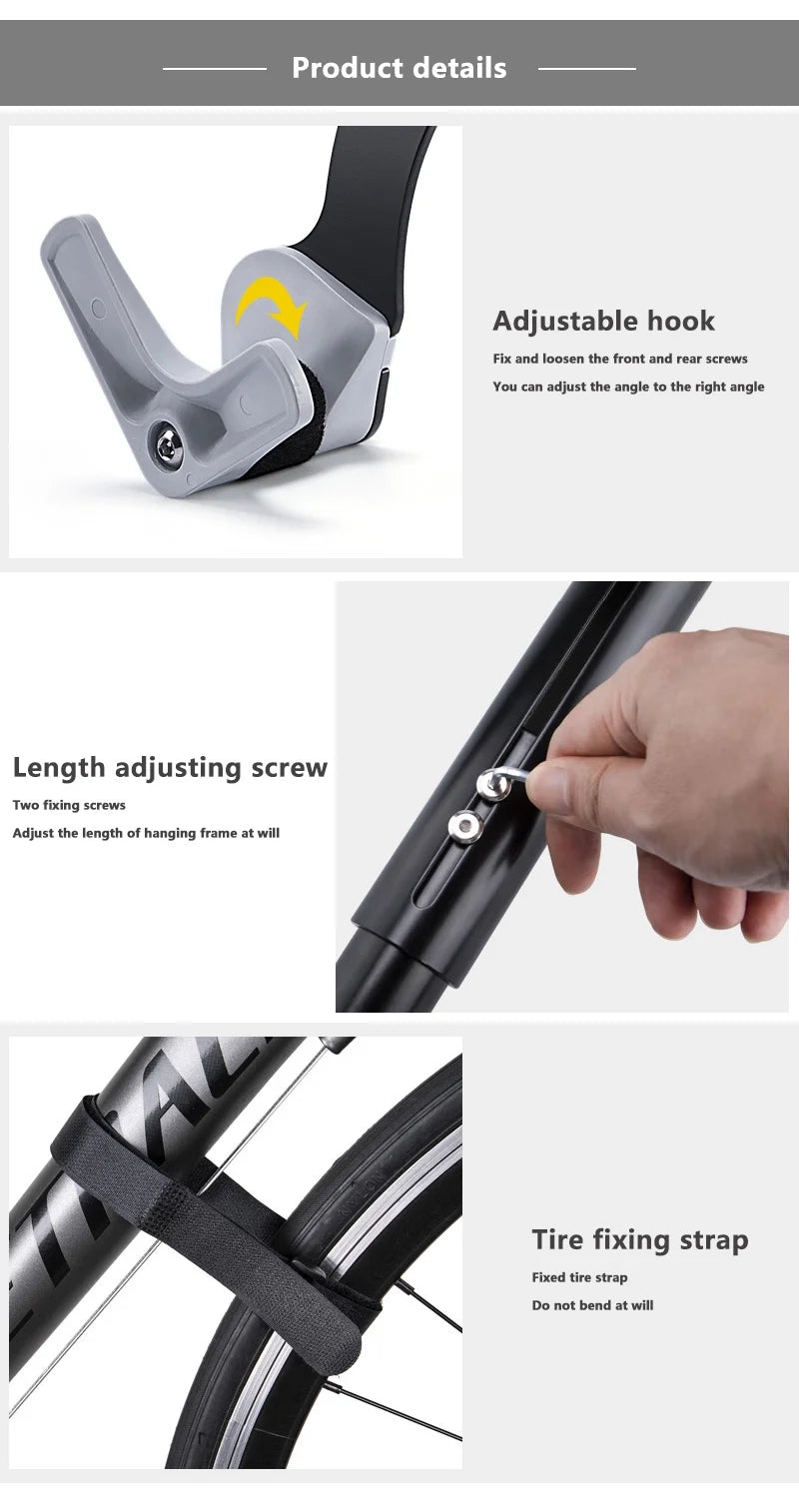 Bike Wall-Mounted Vertical Garage Storage Horizontal Adjustable Hook Y2104