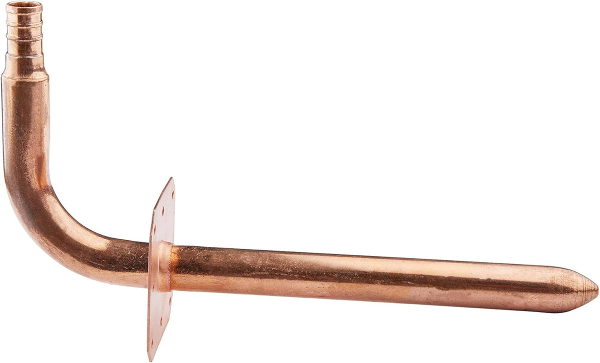 1/2" Pex Copper Stub Out Elbow with Wall Flange S6058