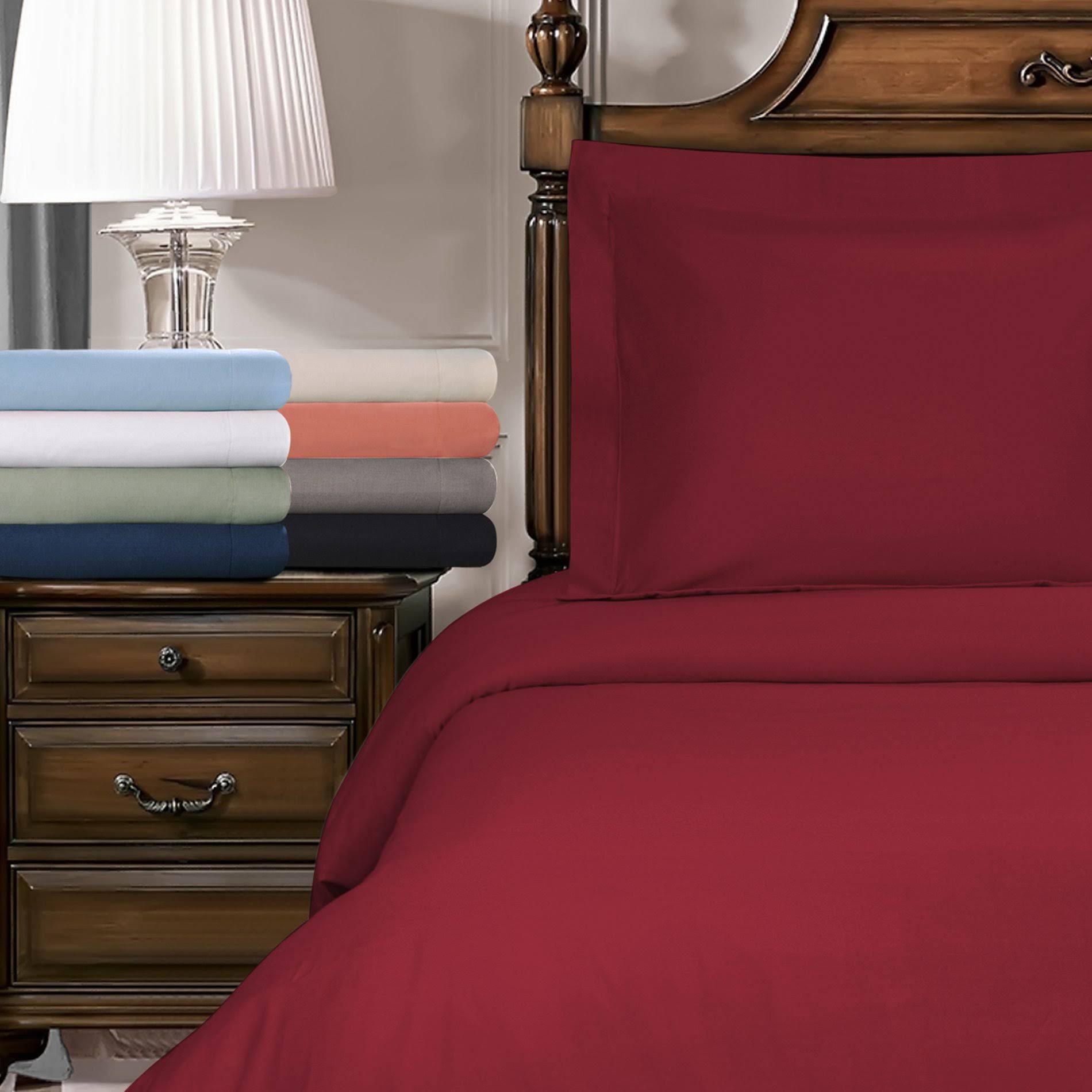 Black California King Egyptian Cotton Duvet Cover Set V3305