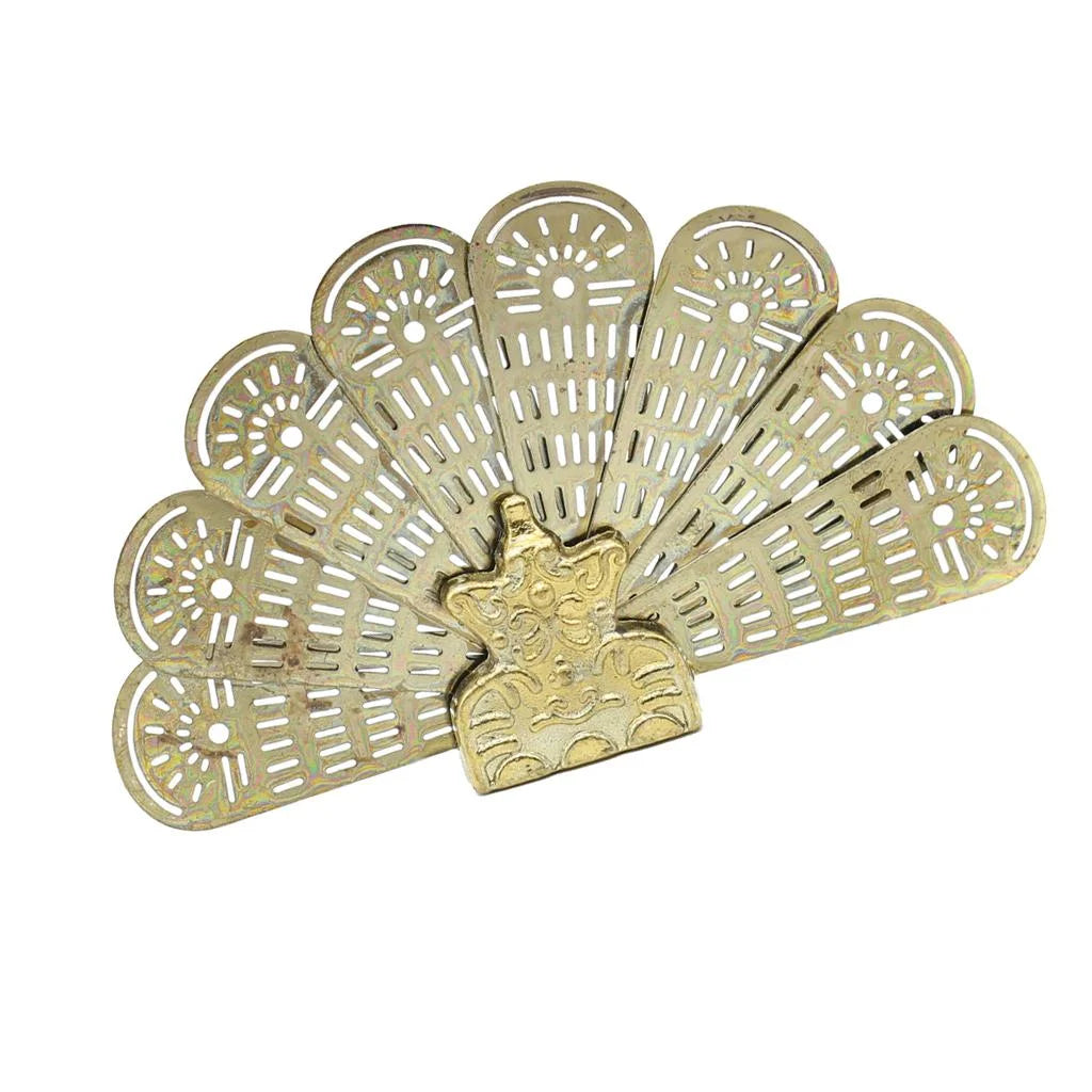 1:12 Scale Metal Peacock Fan Fireplace Screen L4728