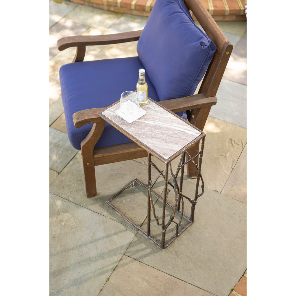 Indoor/Outdoor Pull-Up Table with Marble Top Z841
