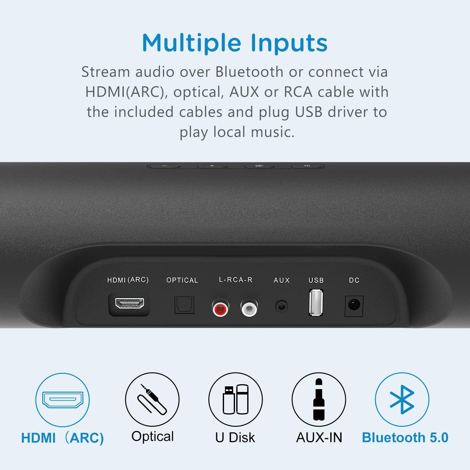 80 Watts TV Sound Bar with Bluetooth 5.0 T168881