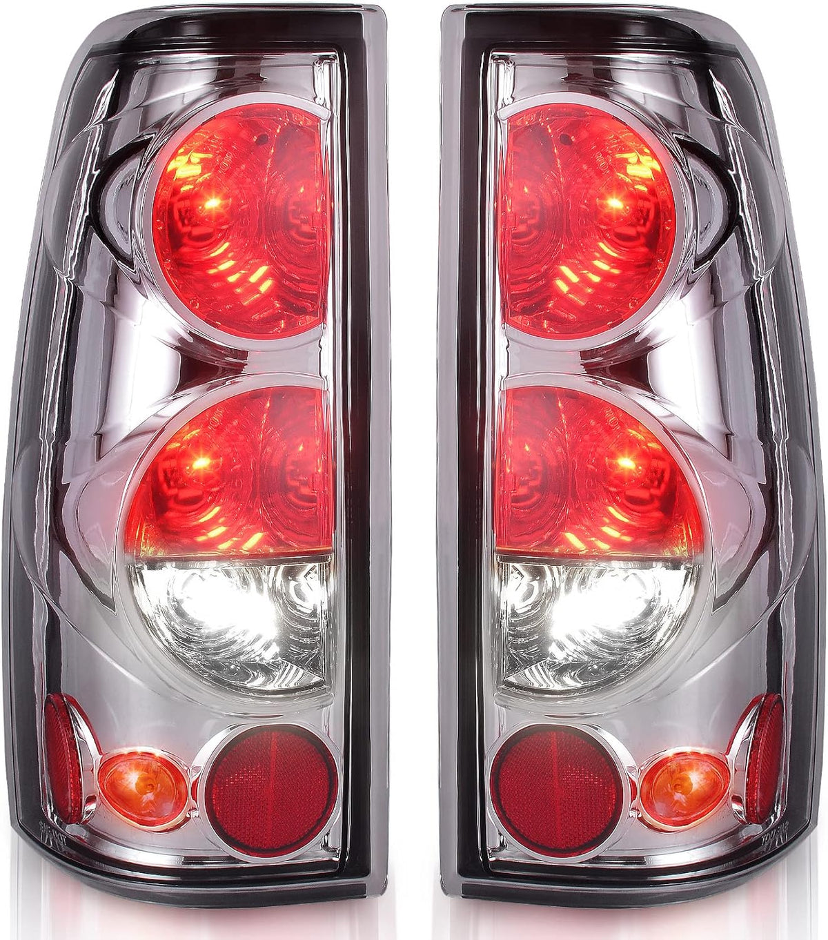 Tail Lights Compatible with 1999-2006 Chevy Silverado 1500 2500 3500, Pack of 2 U3261