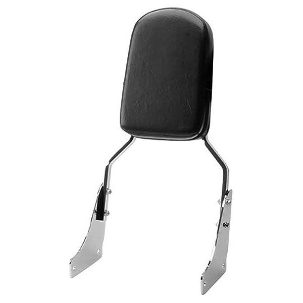 Chrome Backrest / Sissy Bar with Leather Pad V3636
