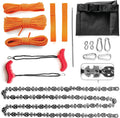 53" Rope Saw Chain with 68 Sharp Teeth & 100 Feet Rope Kit, Pack of 2 P841