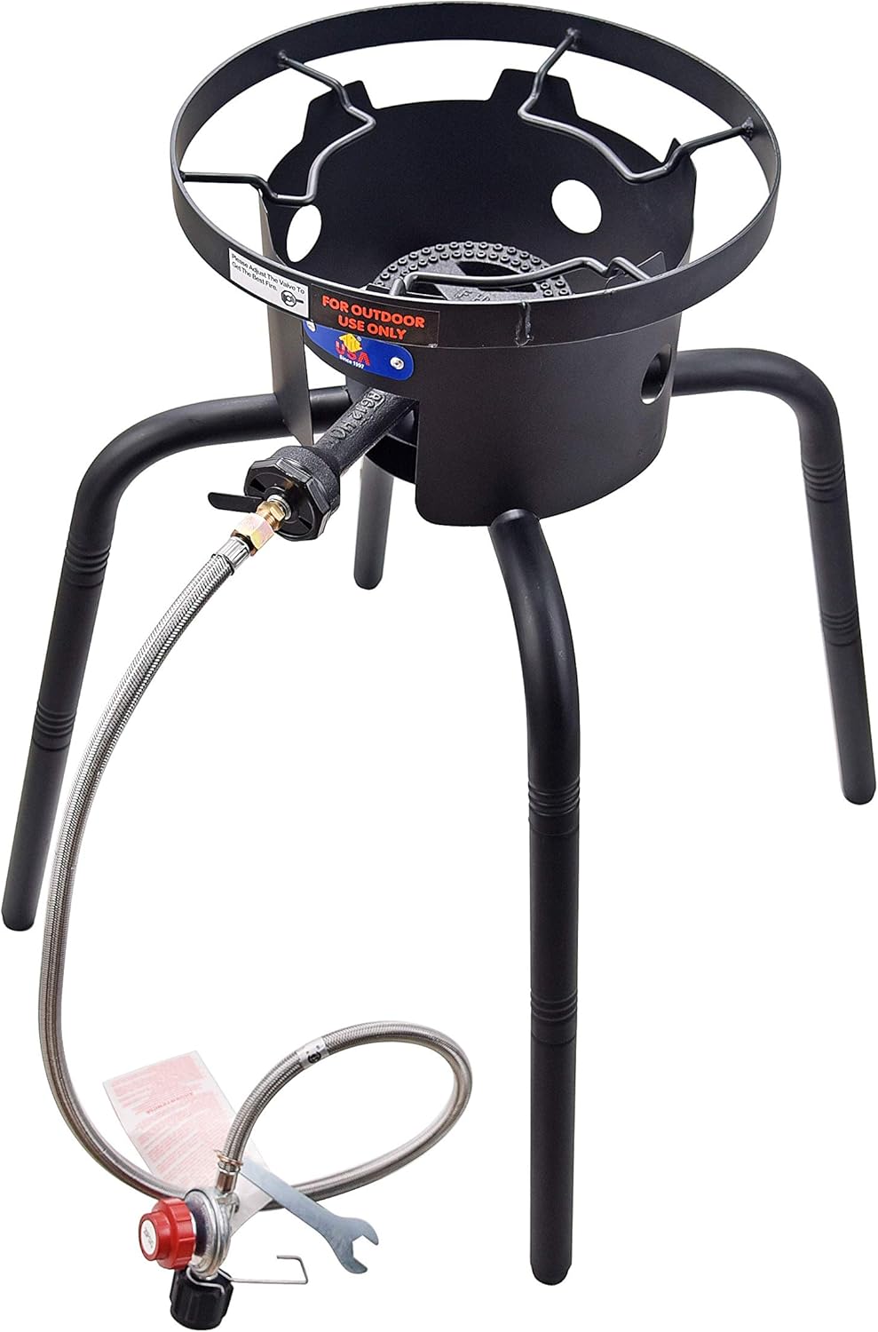 Single Burner Propane Stove with Adjustable Regulator & Hose V545695
