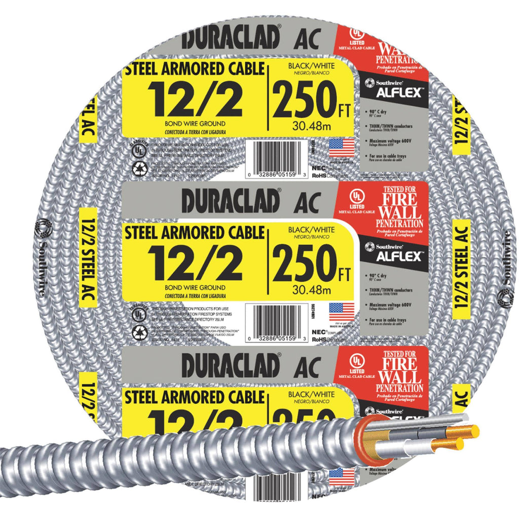 Armored Steel Cable 12/2 250ft Z715371