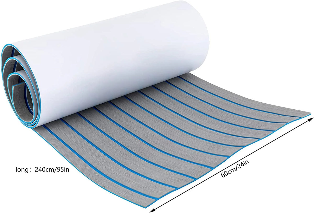 Marine Carpet Eva Foam Decking Sheet Faux Teak Non-Slip Self-Adhesive Pad Z17746