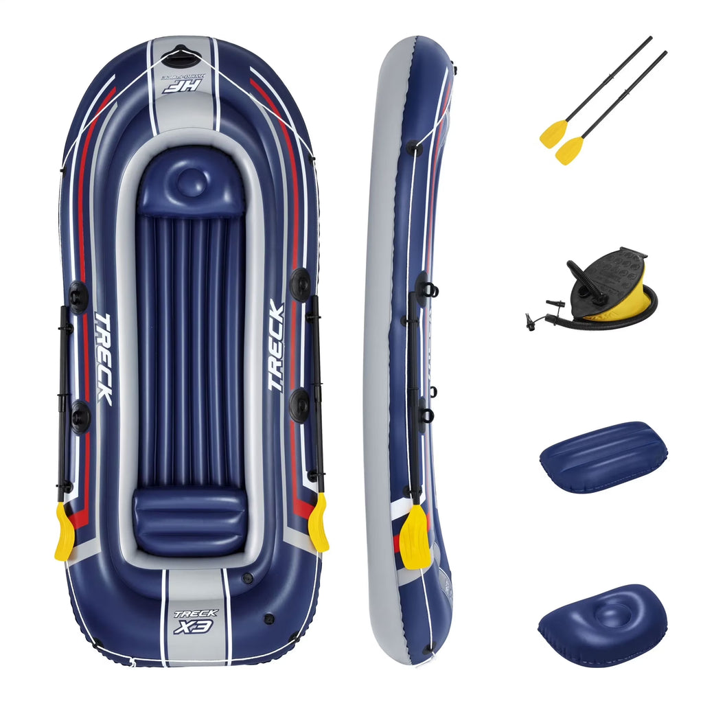 Inflatable 3 Person Water Raft Boat Set Z366035