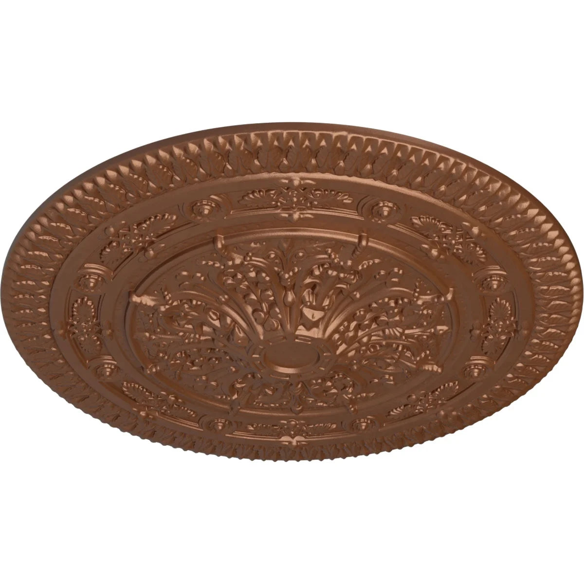 Naple Ceiling Medallion, Hand-Painted Polished Copper O18317
