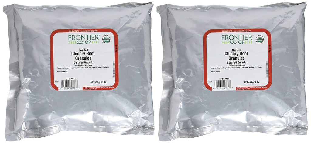 Organic Roasted Chicory Root Granules 1lb Pack of 2 Z98768