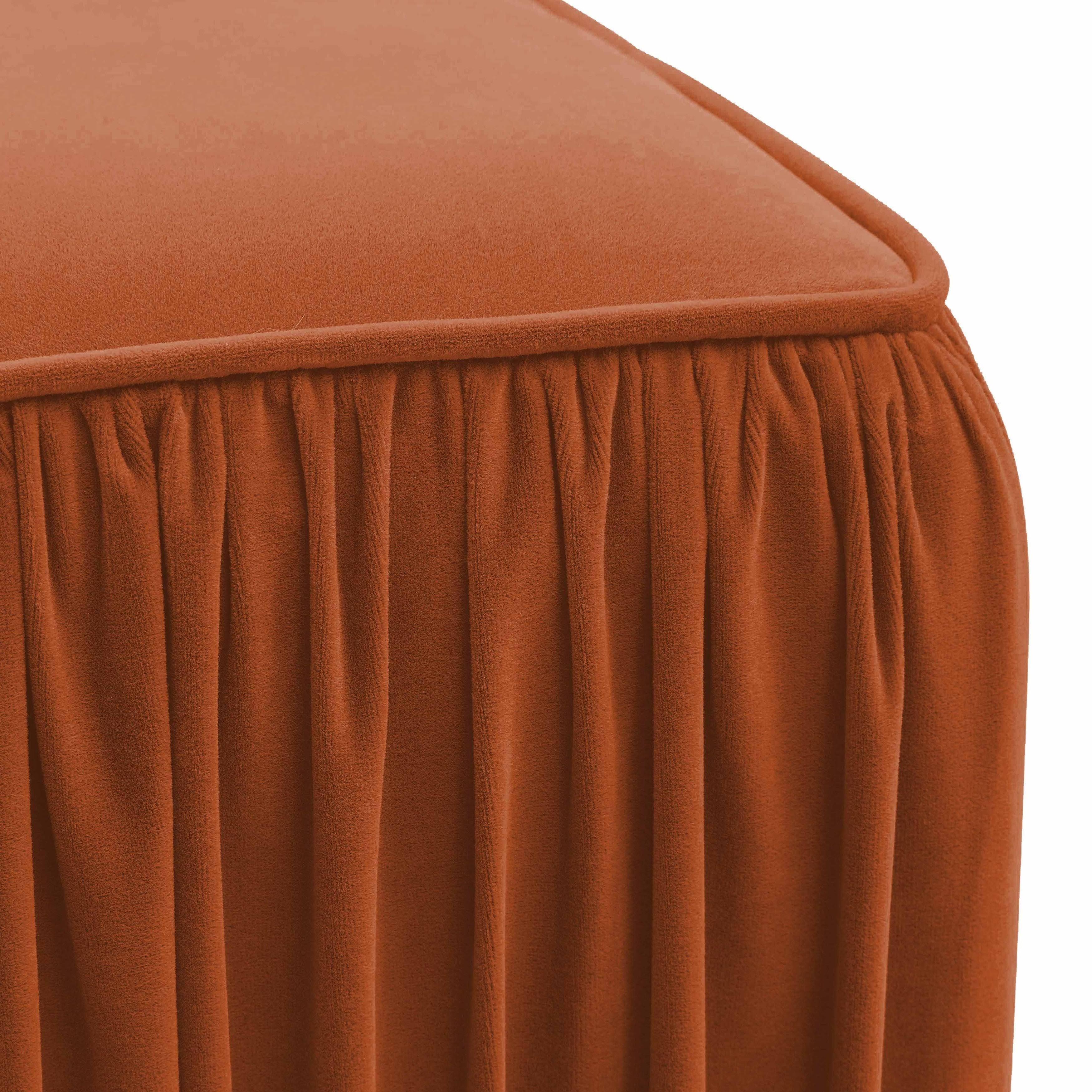 Mauve Pleated Ottoman G348