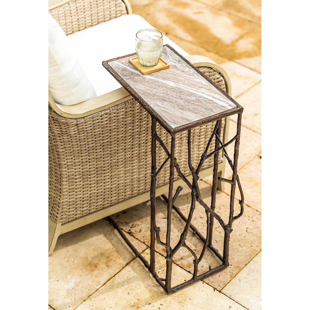Indoor/Outdoor Pull-Up Table with Marble Top Z841