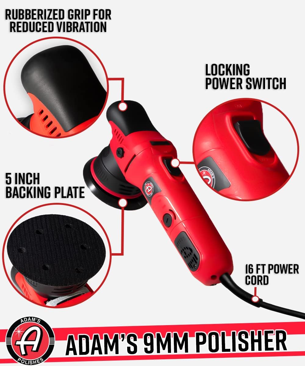 9mm Dual Action Car Polisher Polishing Kit with Polish, Compound & Pads J257