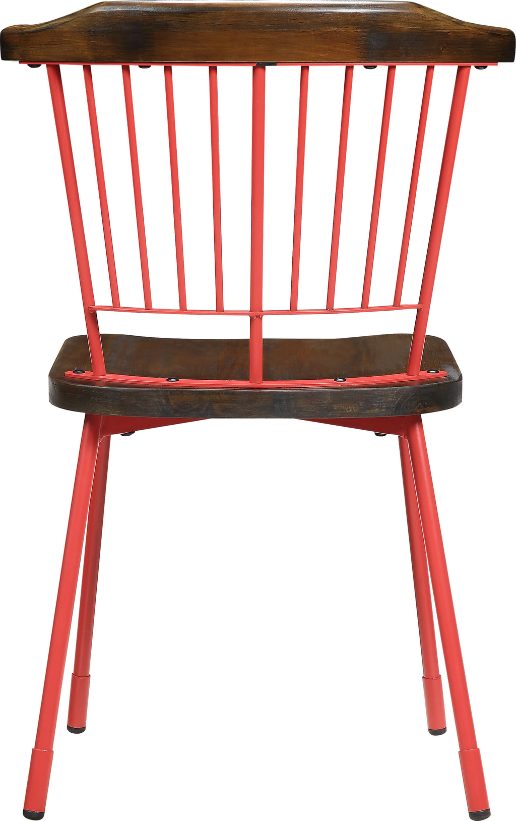Red & Brown Oak Side Chair Set of 2 E138824