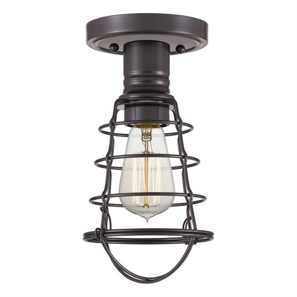 Satin Brass Semi-Flush Mount Light P51511