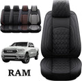 2 Pcs Front Waterproof Synthetic Leather Car Seat Covers N322