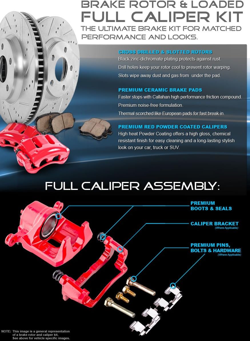 8 Lug Brake Disc Rotors with Ceramic Brake Pads U64259
