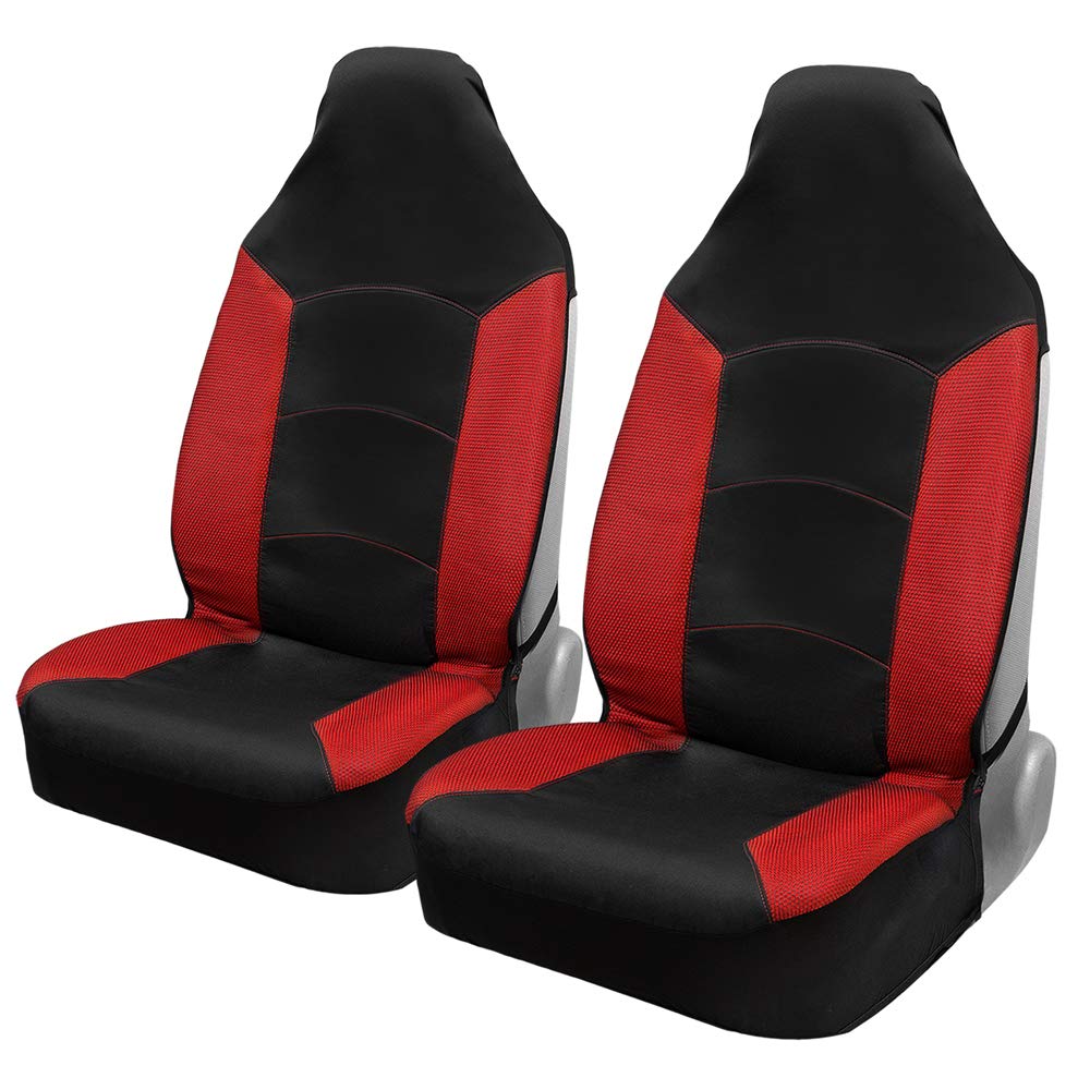 Black Cloth Car Seat Covers for Front Seats J89515