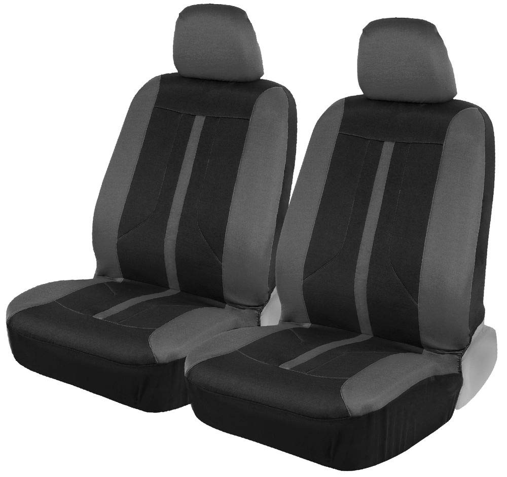 Black Cloth Car Seat Covers for Front Seats J89515