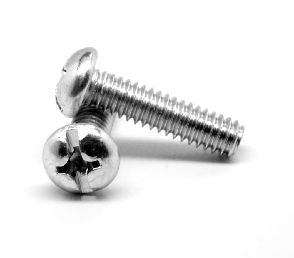 #6-32 x 5/16 Coarse Thread Machine Screw Combo Pan Head Low Carbon Steel Zinc Plated E238
