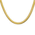 Gold Plated Stainless Steel Snake Link Chain Necklace W380