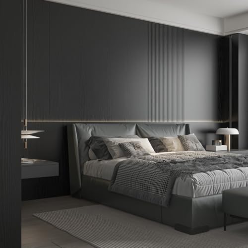 Black Wood Wallpaper Self-Adhesive Contact Paper X492