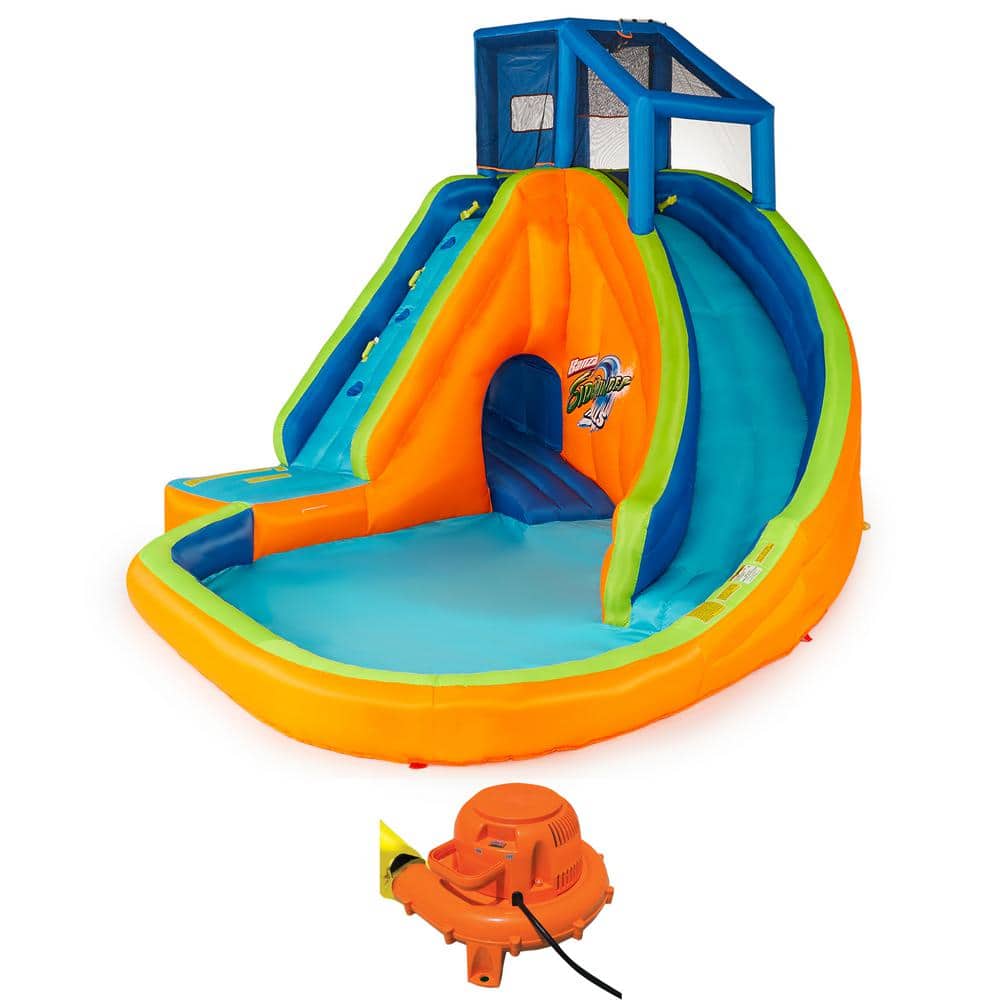 Multi Polyester Inflatable Water Park Play Pool with Slides and Blower C7056