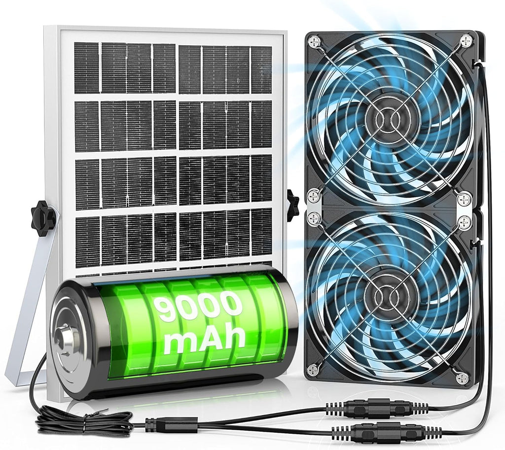 20W Solar Powered Exhaust Fan with Battery, Waterproof L445391