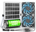 20W Solar Powered Exhaust Fan with Battery, Waterproof L445391