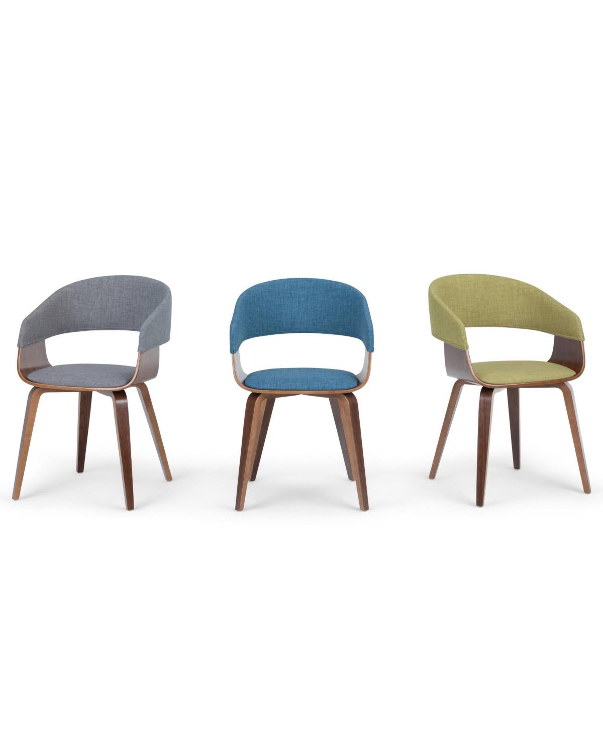 Light Grey Linen Look Bentwood Dining Chair U353288