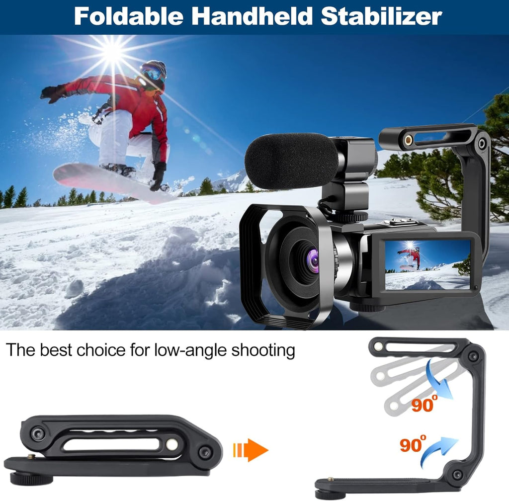 4K Camcorder Video Camera with 16X Zoom Remote Control 1080P 3.0 Inch Touch Screen X887