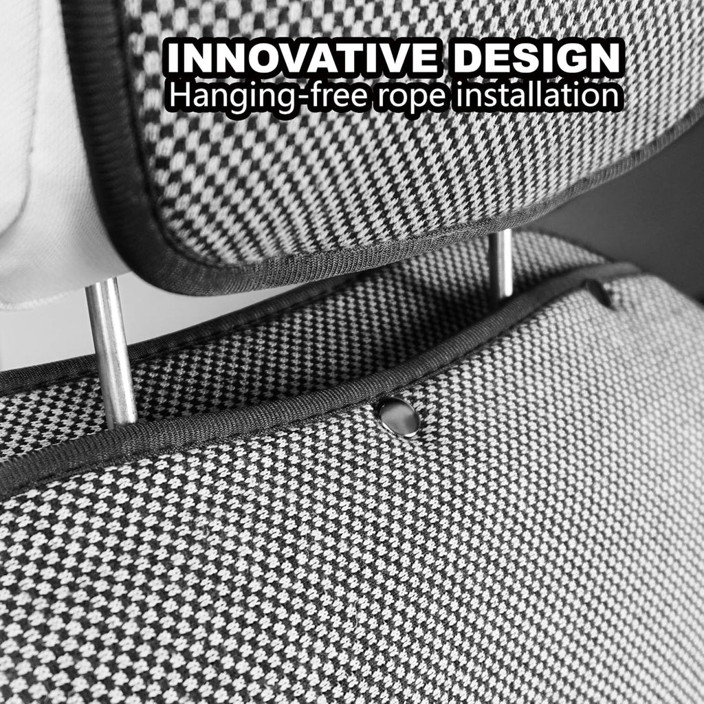 Black and White Car Seat Cushion Cover for Front of 2 Seats I8847
