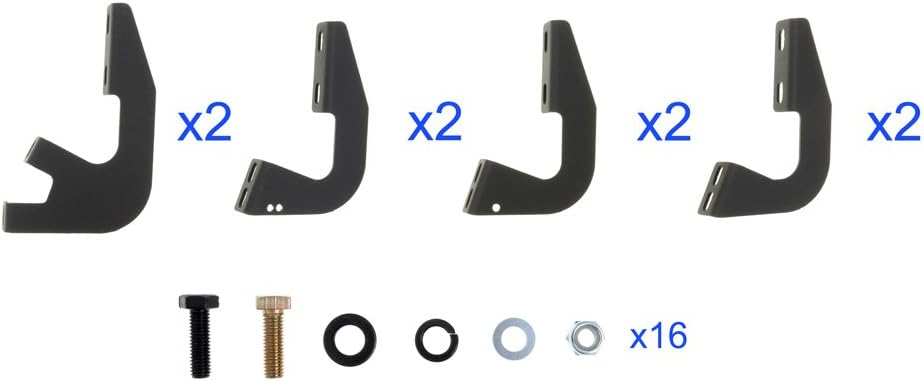 Black Running Boards for Toyota Tundra CrewMax Cab J55036