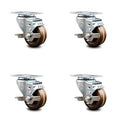 Phenolic Swivel Caster Set of 4 with Top Lock Brake A641135
