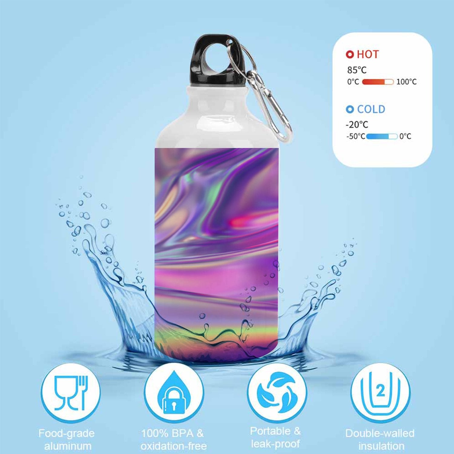 400ml Sport Aluminum Water Bottle with Twist Cap N12896