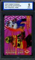 Justin Jefferson Rookie Card 2020 Panini Phoenix Pink #19 ISA 9 MINT E548