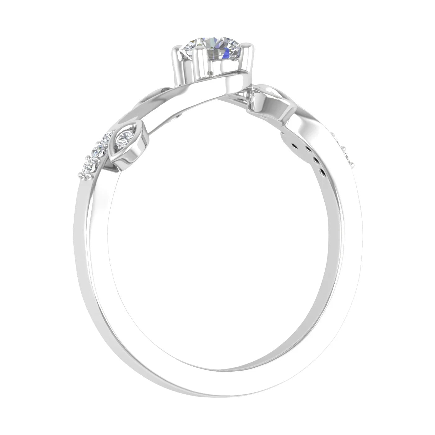 10K White Gold Diamond Engagement Ring P4759