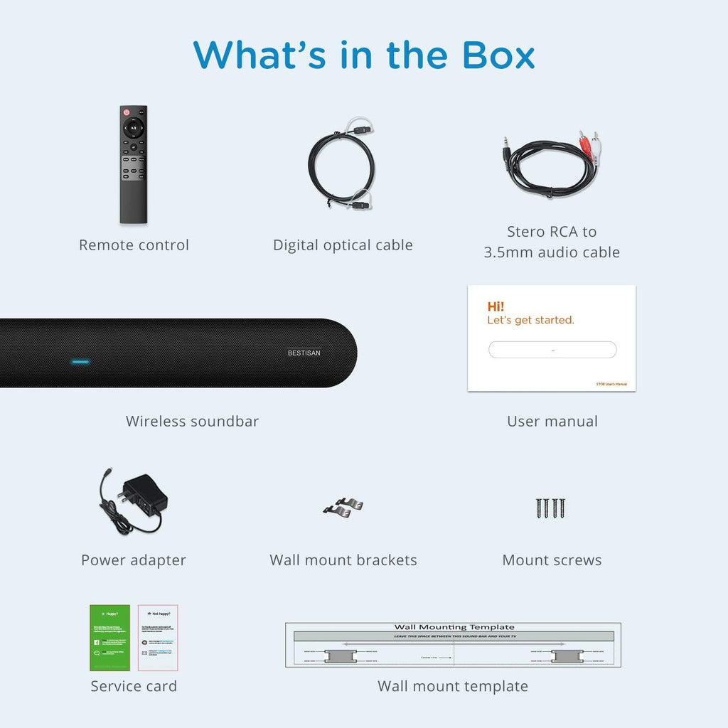 80 Watts TV Sound Bar with Bluetooth 5.0 T168881