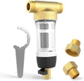 40-Micron Reusable Whole House Sediment Water Filter, Lead-Free Brass, Pack of 2 V692325