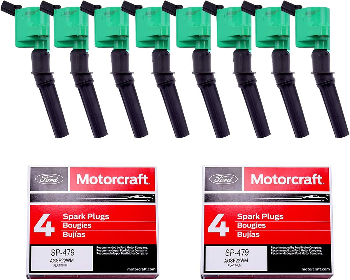Ignition Coil and Spark Plug for Ford 4.6L 5.4L V8 V145